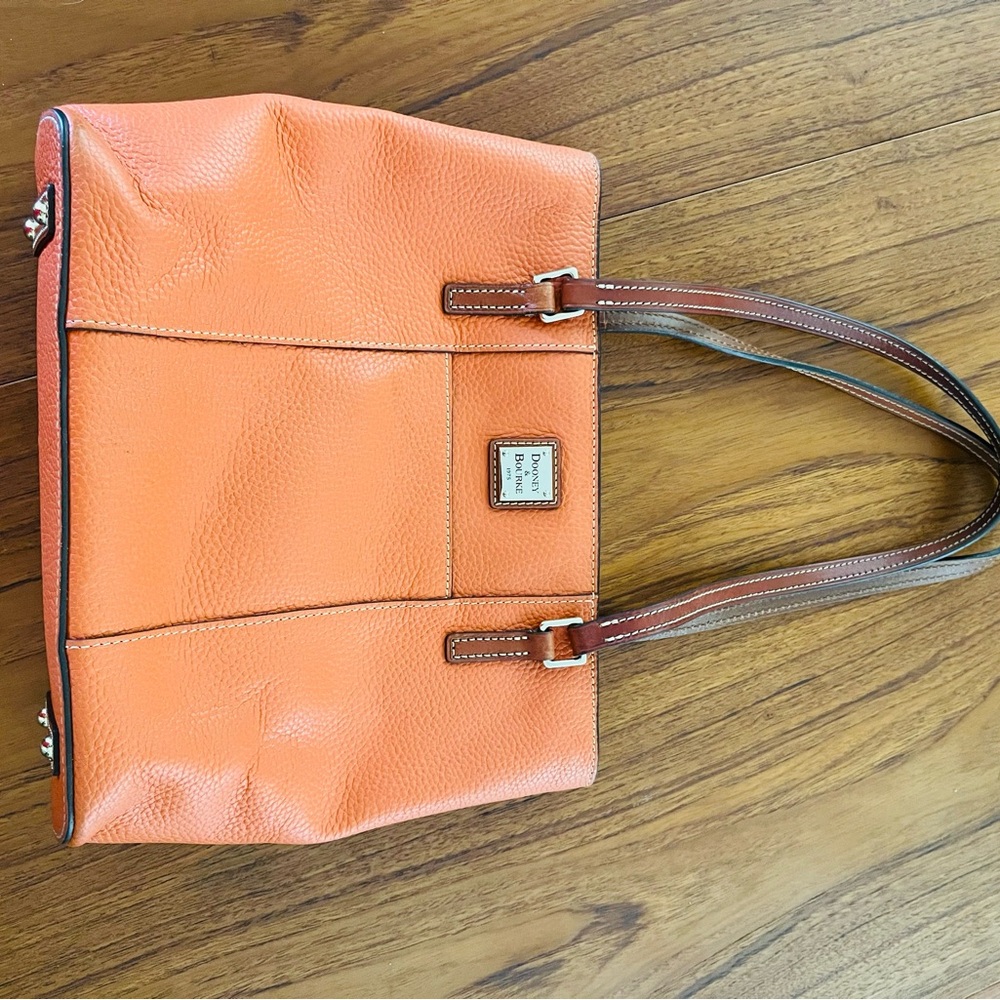 Dooney & Bourke Rust Shoulder Bag with Textured Leather